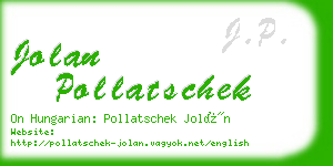 jolan pollatschek business card